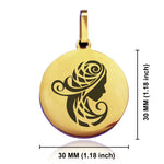 Stainless Steel Tribal Virgo Zodiac (Maiden) Round Medallion Pendant