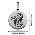 Stainless Steel Tribal Virgo Zodiac (Maiden) Round Medallion Pendant