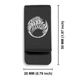 Stainless Steel Tribal Scorpio Zodiac (Scorpion) Classic Slim Money Clip