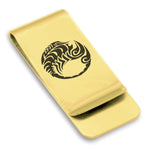 Stainless Steel Tribal Scorpio Zodiac (Scorpion) Classic Slim Money Clip