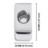 Stainless Steel Tribal Scorpio Zodiac (Scorpion) Classic Slim Money Clip