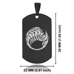 Stainless Steel Tribal Scorpio Zodiac (Scorpion) Dog Tag Pendant - Comfort Zone Studios