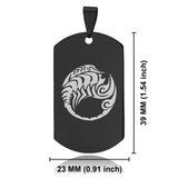 Stainless Steel Tribal Scorpio Zodiac (Scorpion) Dog Tag Pendant - Comfort Zone Studios