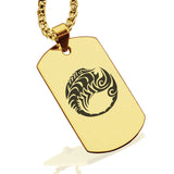 Stainless Steel Tribal Scorpio Zodiac (Scorpion) Dog Tag Pendant - Comfort Zone Studios