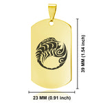 Stainless Steel Tribal Scorpio Zodiac (Scorpion) Dog Tag Pendant - Comfort Zone Studios