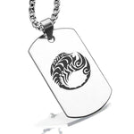 Stainless Steel Tribal Scorpio Zodiac (Scorpion) Dog Tag Pendant - Comfort Zone Studios