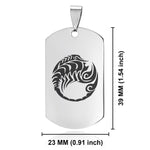 Stainless Steel Tribal Scorpio Zodiac (Scorpion) Dog Tag Pendant - Comfort Zone Studios