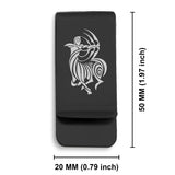 Stainless Steel Tribal Sagittarius Zodiac (Centaur Archer) Classic Slim Money Clip