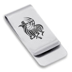 Stainless Steel Tribal Sagittarius Zodiac (Centaur Archer) Classic Slim Money Clip