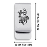 Stainless Steel Tribal Sagittarius Zodiac (Centaur Archer) Classic Slim Money Clip