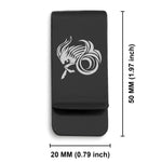 Stainless Steel Tribal Capricorn Zodiac (Sea Goat) Classic Slim Money Clip