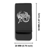 Stainless Steel Tribal Capricorn Zodiac (Sea Goat) Classic Slim Money Clip