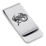 Stainless Steel Tribal Capricorn Zodiac (Sea Goat) Classic Slim Money Clip