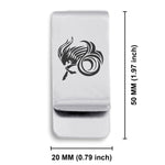 Stainless Steel Tribal Capricorn Zodiac (Sea Goat) Classic Slim Money Clip