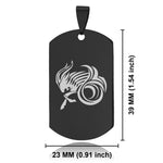 Stainless Steel Tribal Capricorn Zodiac (Sea Goat) Dog Tag Keychain - Comfort Zone Studios