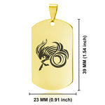 Stainless Steel Tribal Capricorn Zodiac (Sea Goat) Dog Tag Keychain - Comfort Zone Studios