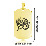 Stainless Steel Tribal Capricorn Zodiac (Sea Goat) Dog Tag Keychain - Comfort Zone Studios