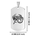 Stainless Steel Tribal Capricorn Zodiac (Sea Goat) Dog Tag Keychain - Comfort Zone Studios