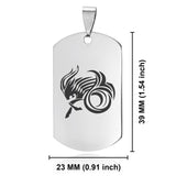 Stainless Steel Tribal Capricorn Zodiac (Sea Goat) Dog Tag Keychain - Comfort Zone Studios