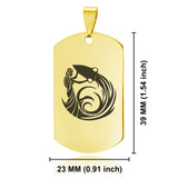 Stainless Steel Tribal Aquarius Zodiac (Water Bearer) Dog Tag Keychain - Comfort Zone Studios