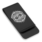 Stainless Steel Tribal Pisces Zodiac (Two Fishes) Classic Slim Money Clip